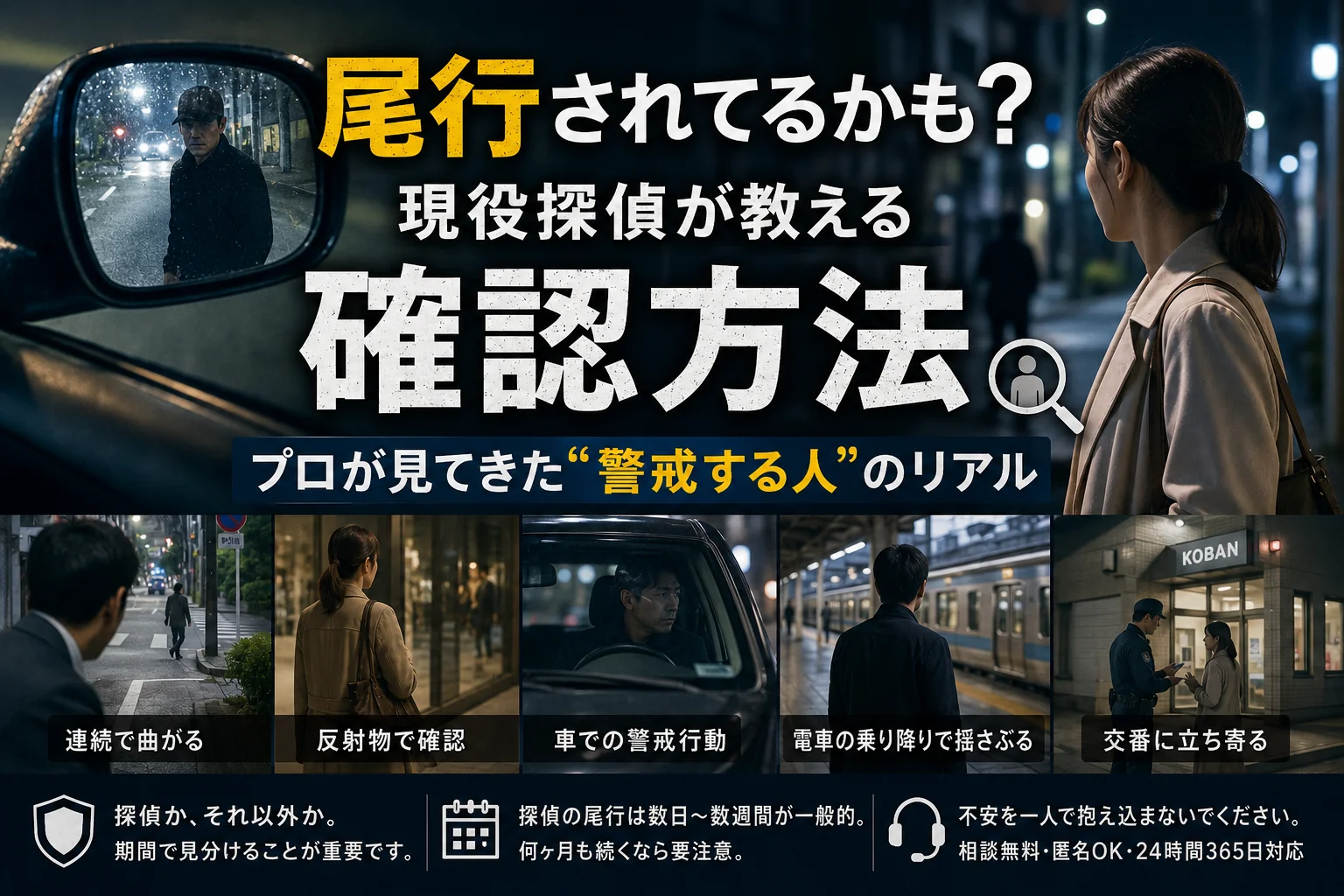 尾行されてるかも？現役探偵が教える確認方法