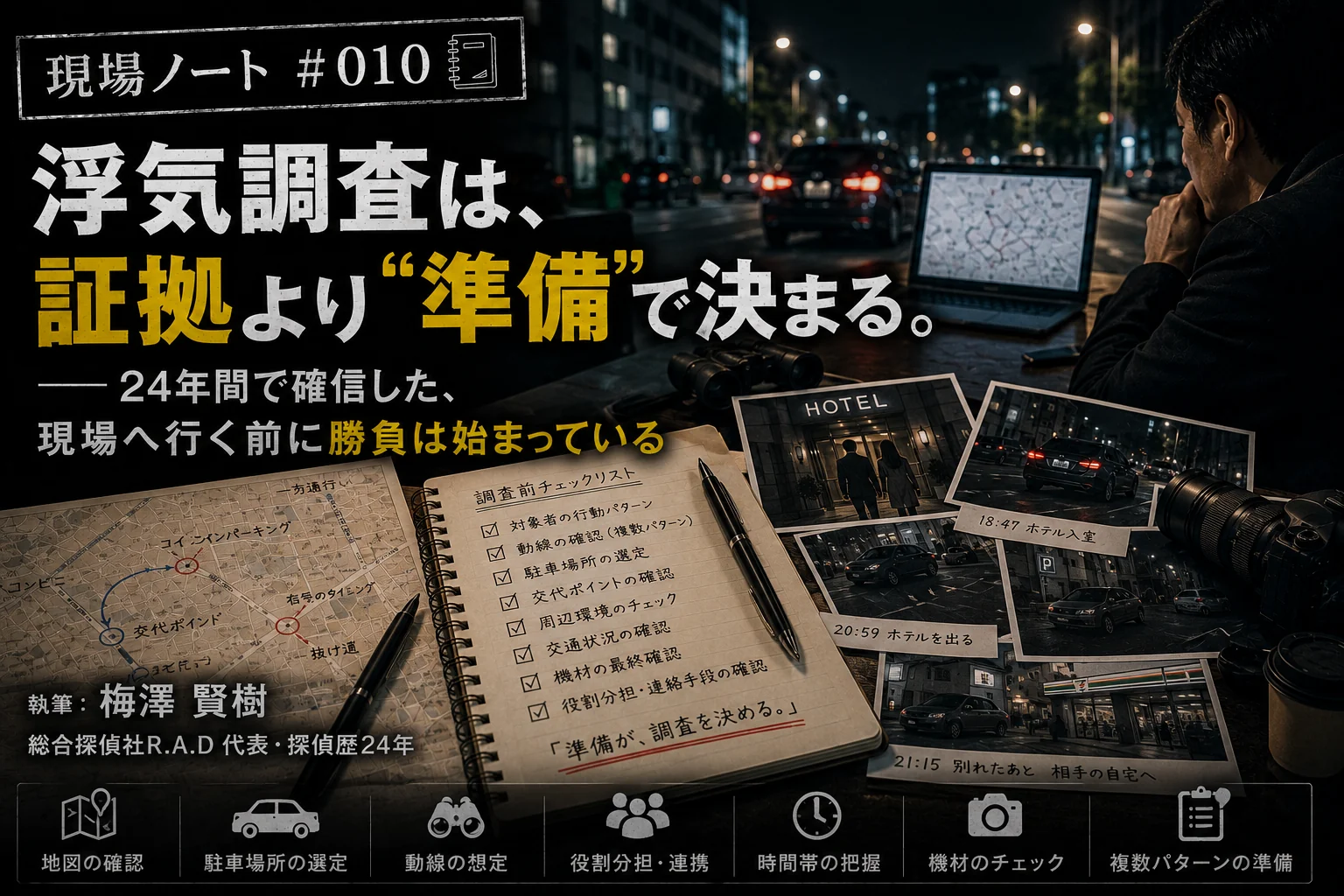 現場ノート#010｜調査前チェックリストと地図・時系列写真——準備が調査を決める