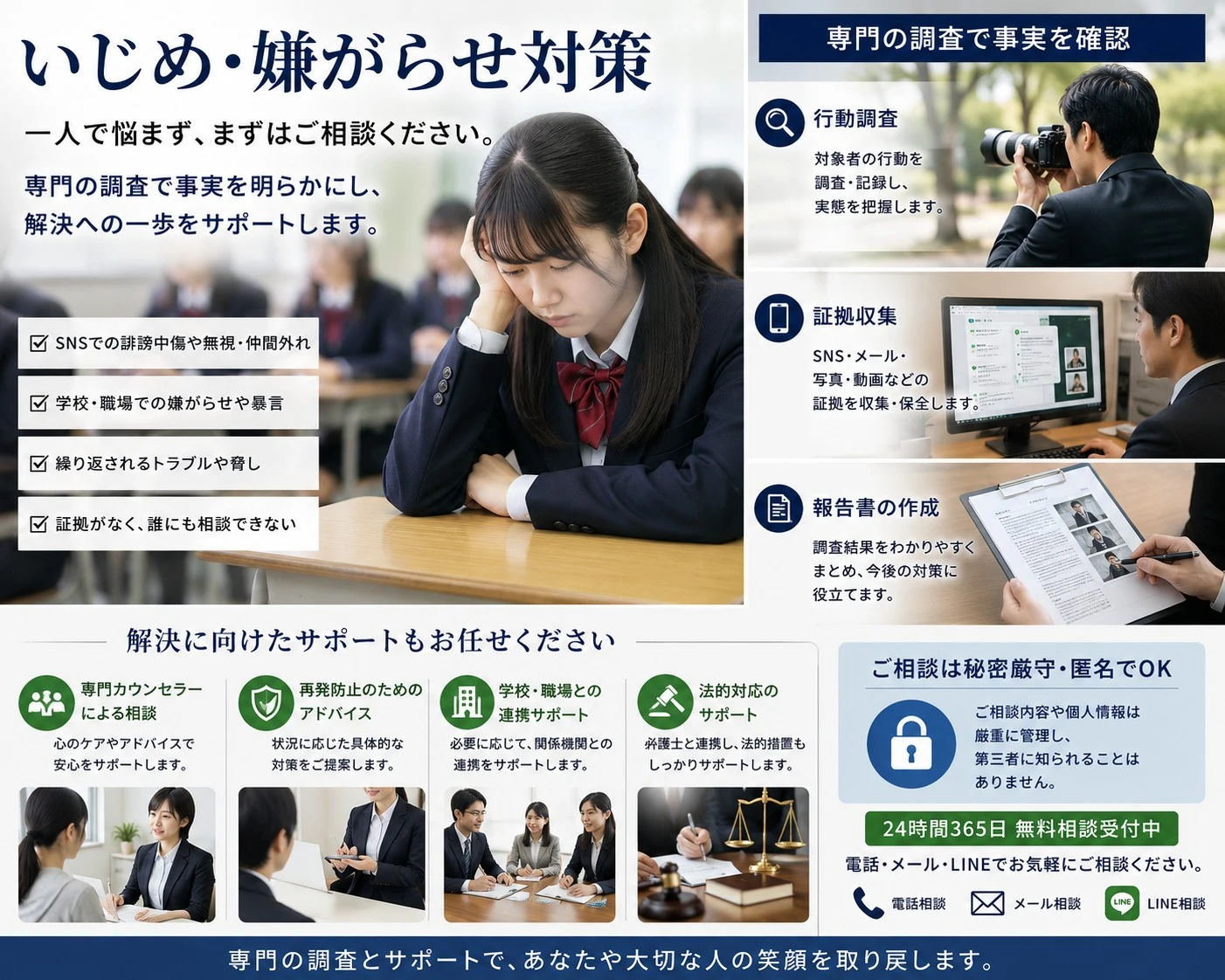 いじめ・嫌がらせ調査 埼玉｜総合探偵社R.A.D