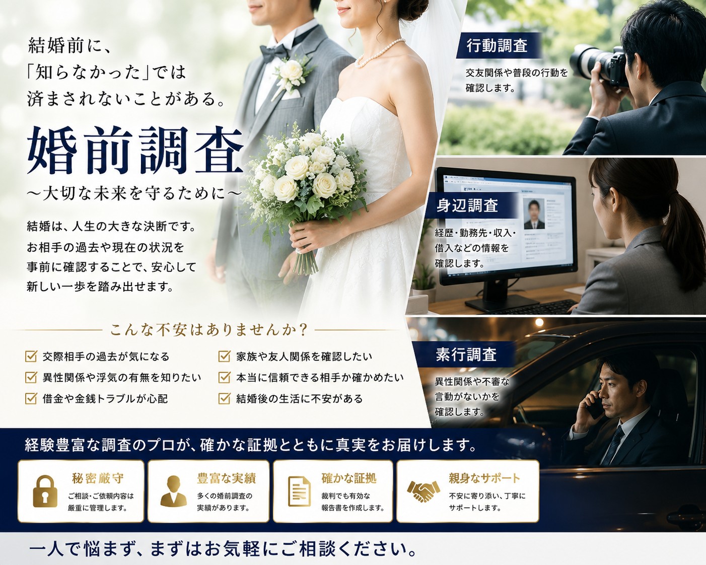 婚前調査 埼玉｜総合探偵社R.A.D