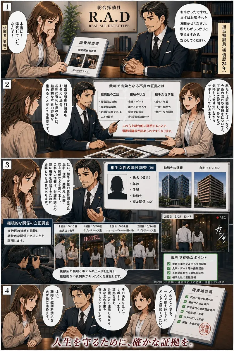 第4話 裁判で有効な証拠とは——継続性の立証と相手の素性調査