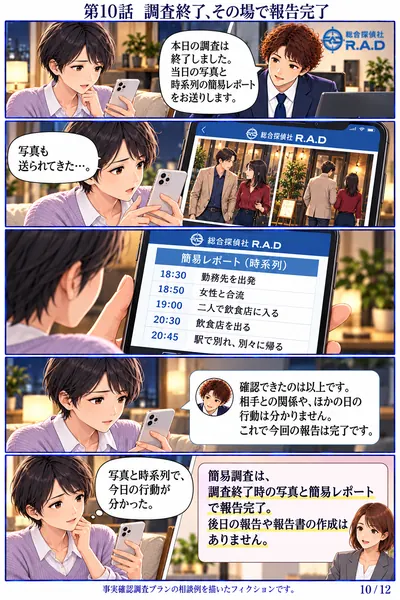 事実確認編 第10話 調査終了、その場で報告完了