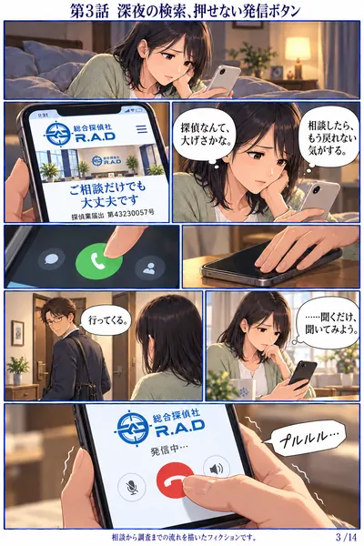 離婚編 第3話 深夜の検索、押せない発信ボタン