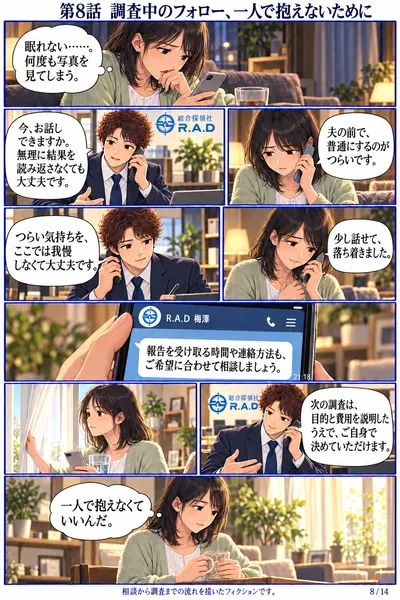 離婚編 第8話 調査中のフォロー、一人で抱えないために