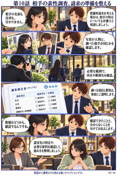 離婚編 第10話 相手の素性調査、請求の準備を整える