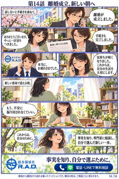 離婚編 第14話 離婚成立、新しい朝へ