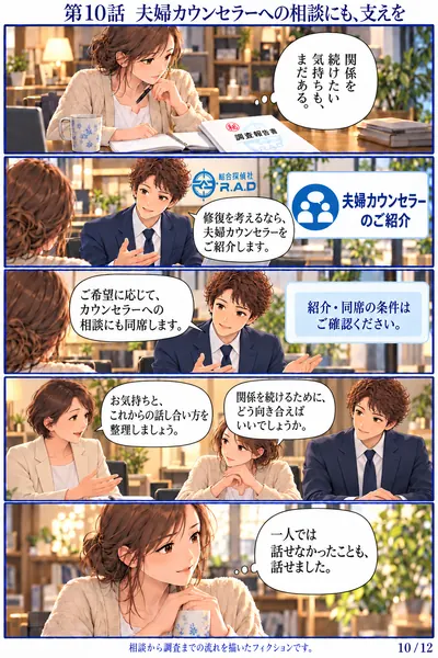 修復編 第10話 夫婦カウンセラーへの相談にも、支えを