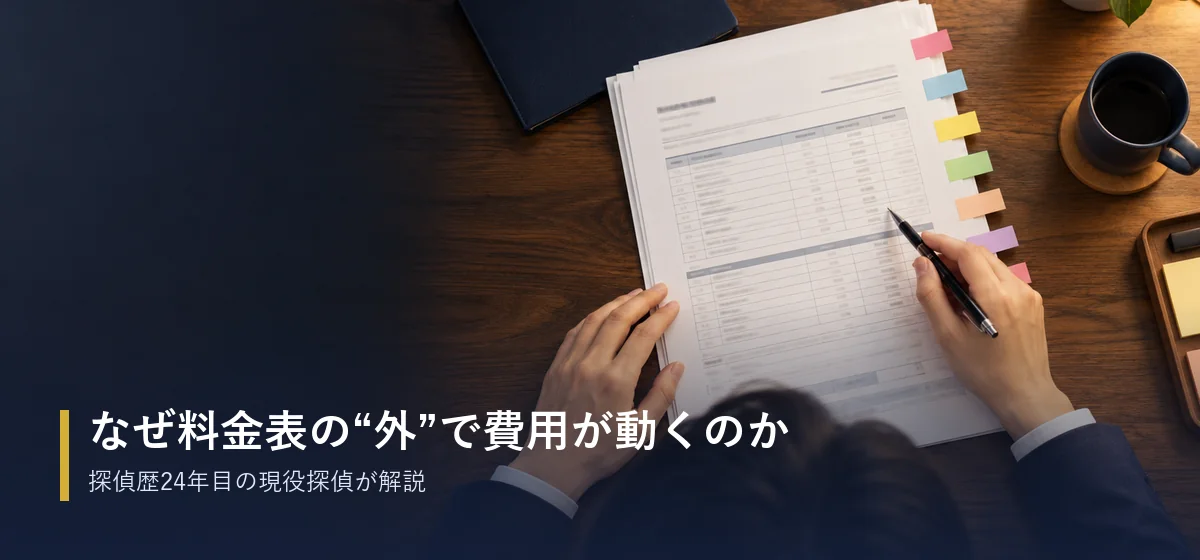 机の上の見積書と電卓