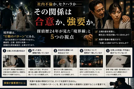 社内不倫かセクハラか——境界線と5つの視点