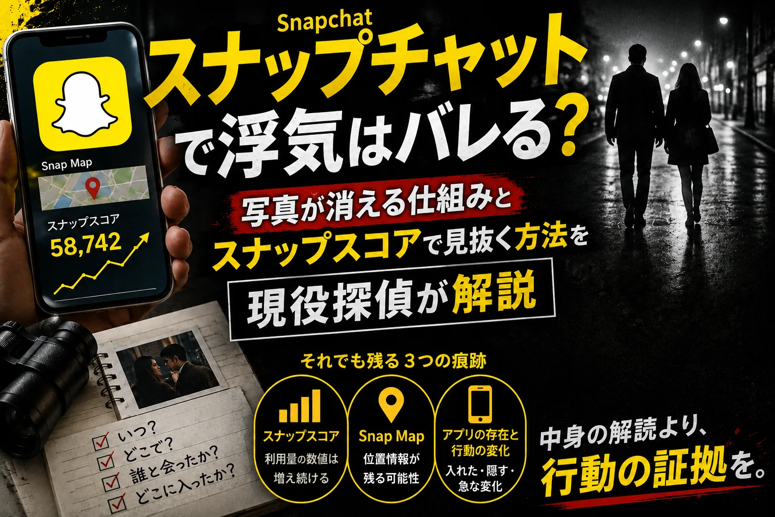 スナップチャットで浮気はバレる?