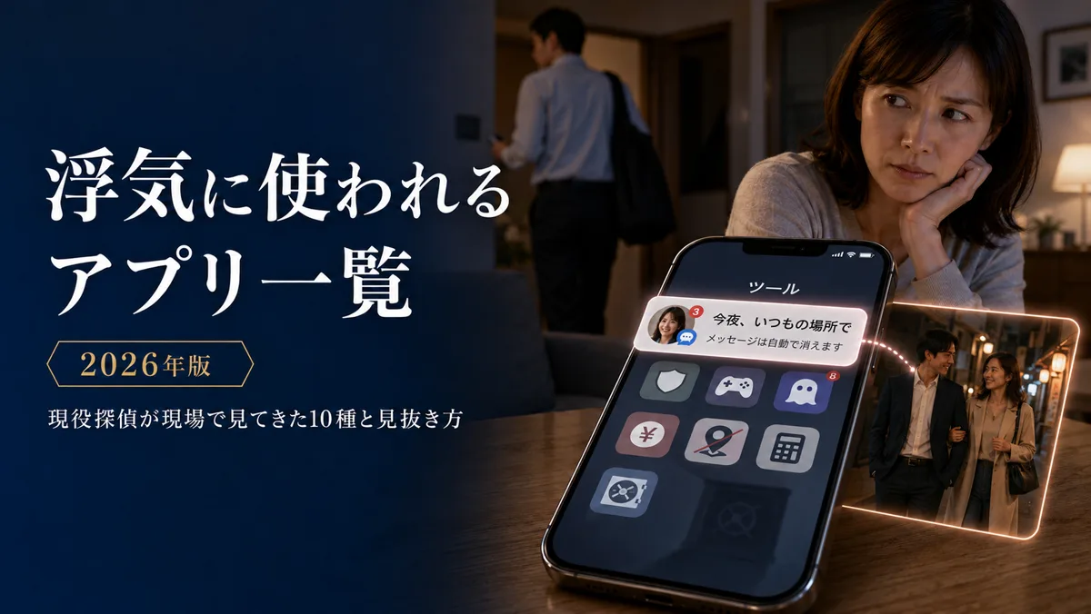 浮気に使われるアプリ一覧【2026年版】